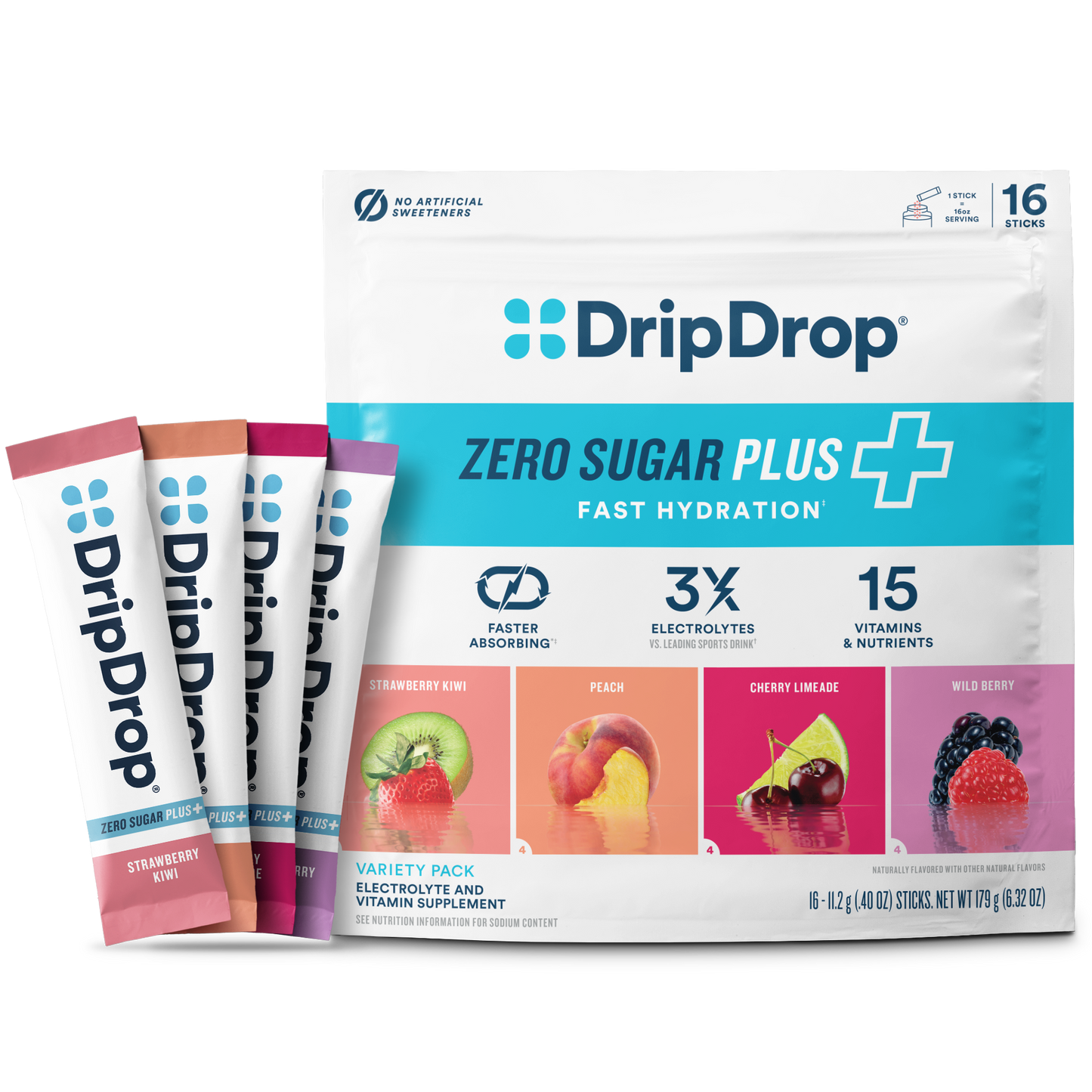 dripdrop-zero-sugar-plus-strawberry-kiwi-peach-cherry-limeade-wild-berry-16-oz-sticks-16-count-i7 Pouch_16ct_Front16ozSticks_VSPlus_Variety_B.png