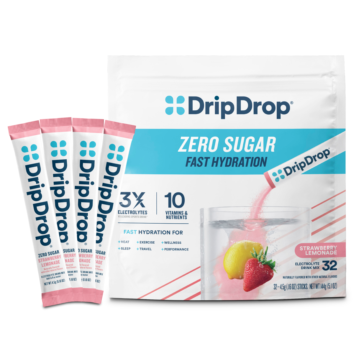 dripdrop-zero-sugar-strawberry-lemonade-electrolyte-powder-8-oz-sticks-32-count-l3 Zero_Strawberry_Lemonade_-_32ct_-_Transparent.png