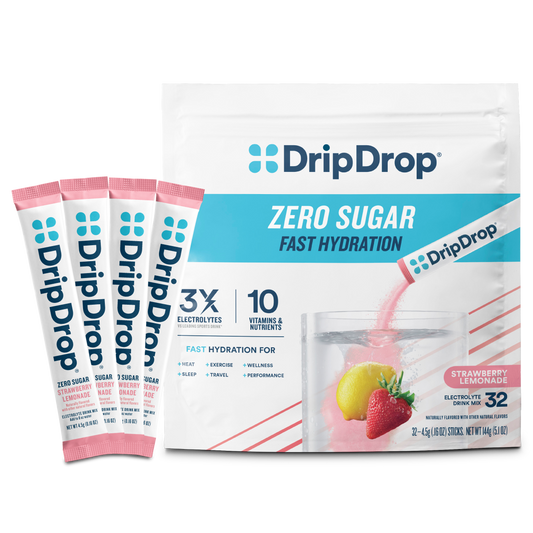 dripdrop-zero-sugar-strawberry-lemonade-electrolyte-powder-8-oz-sticks-32-count-l3 Zero_Strawberry_Lemonade_-_32ct_-_Transparent.png